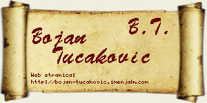 Bojan Tucaković vizit kartica